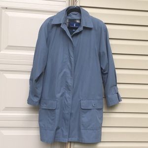 London Fog blue coat with zip-out lining